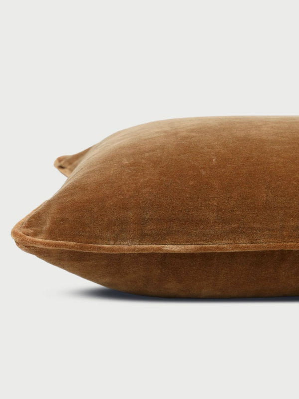 Tan Brown Velvet Cushion Cover