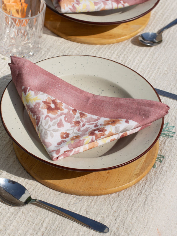 Set Of 2 - Blooming Dream Cotton Napkin