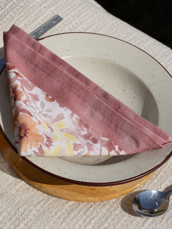 Set Of 2 - Blooming Dream Cotton Napkin