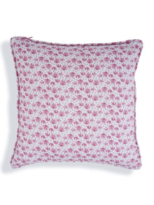 Khwaab Yellow Garden Grid Cushion Cover