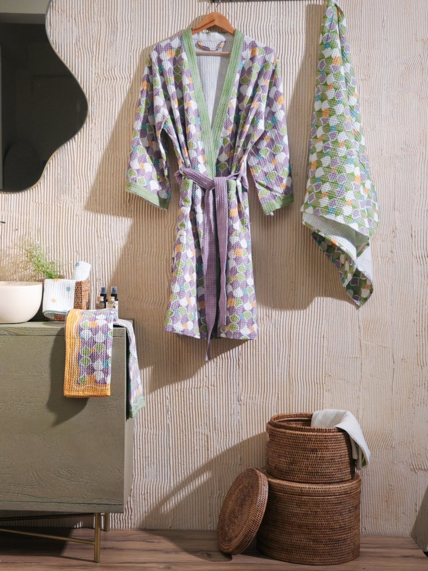 Mosiac Purple Bath Towel