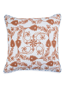 Khwaab Terracotta Embroidered Cushion Cover