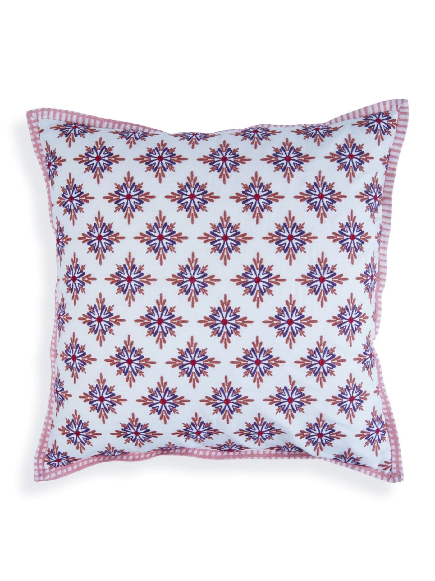 Mica Prism Terracotta Embroidered Cushion Cover
