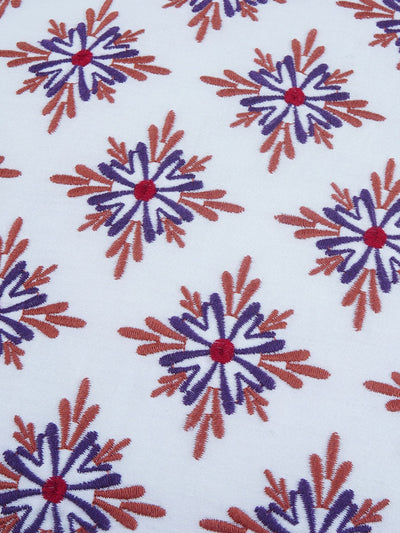 Mica Prism Terracotta Embroidered Cushion Cover