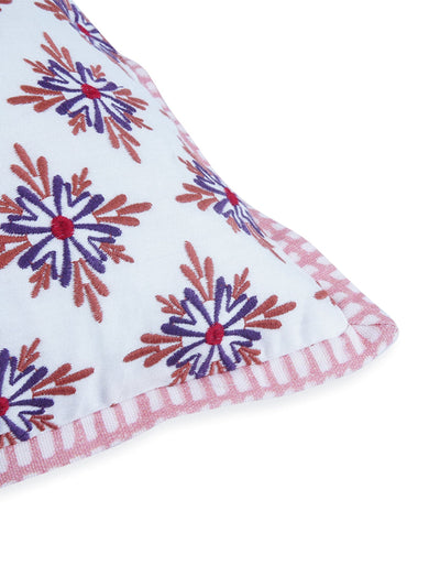 Mica Prism Terracotta Embroidered Cushion Cover