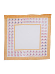 Set Of 2 - Raahat Yellow Flower Cotton Napkin