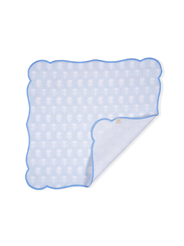 Set Of 2 - Mimo Pines Blue Cotton Napkin
