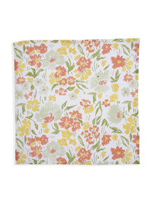 Set Of 2 - Floral Printed Cotton Napkin