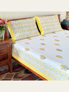 TBS003 Hand Block Print Cotton Bedsheet Set