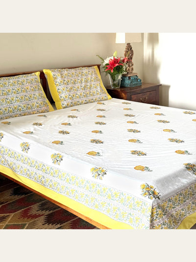 TBS003 Hand Block Print Cotton Bedsheet Set