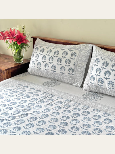 TBS009 Hand Block Print Cotton Bedsheet Set