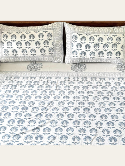 TBS009 Hand Block Print Cotton Bedsheet Set