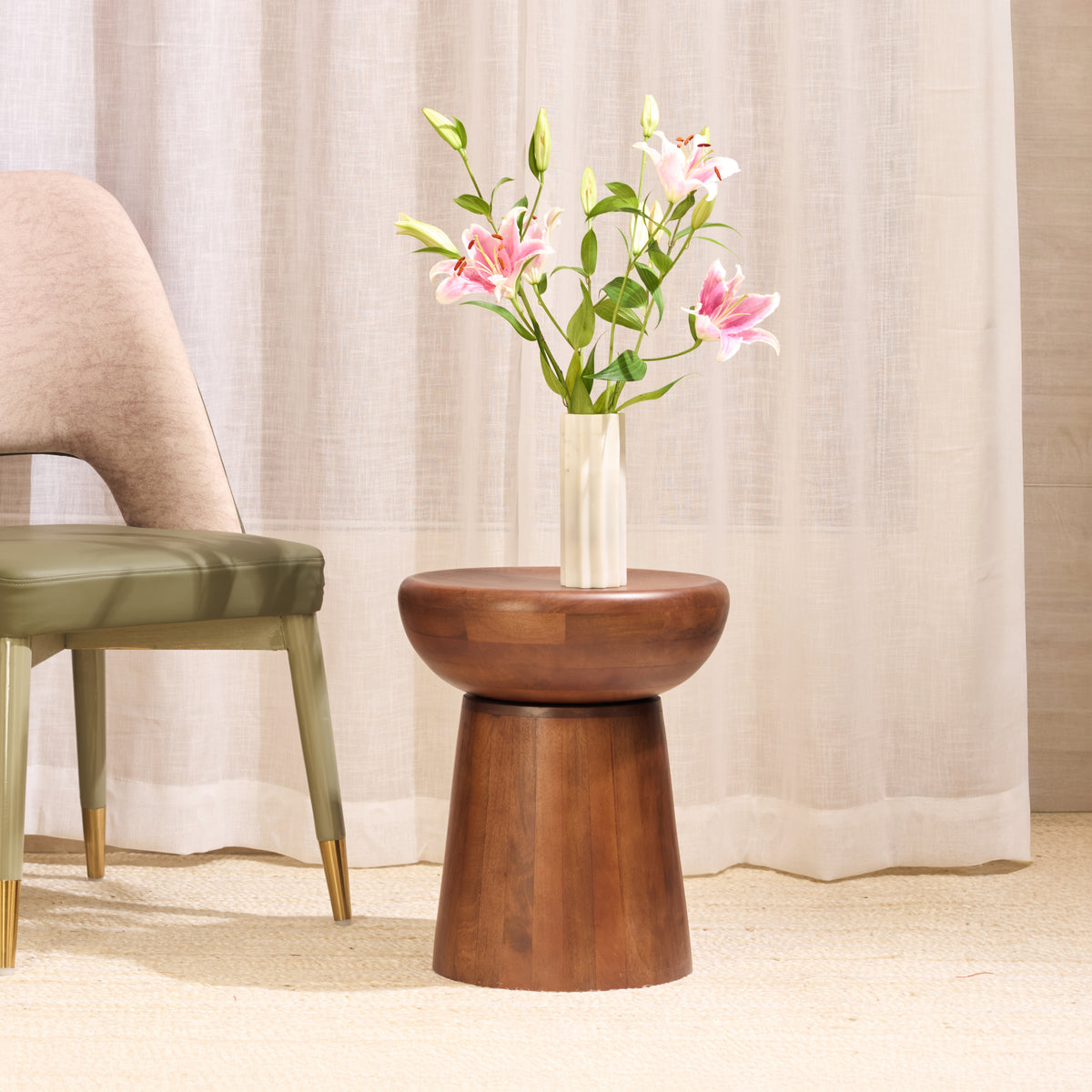 Fluted Marble Vase