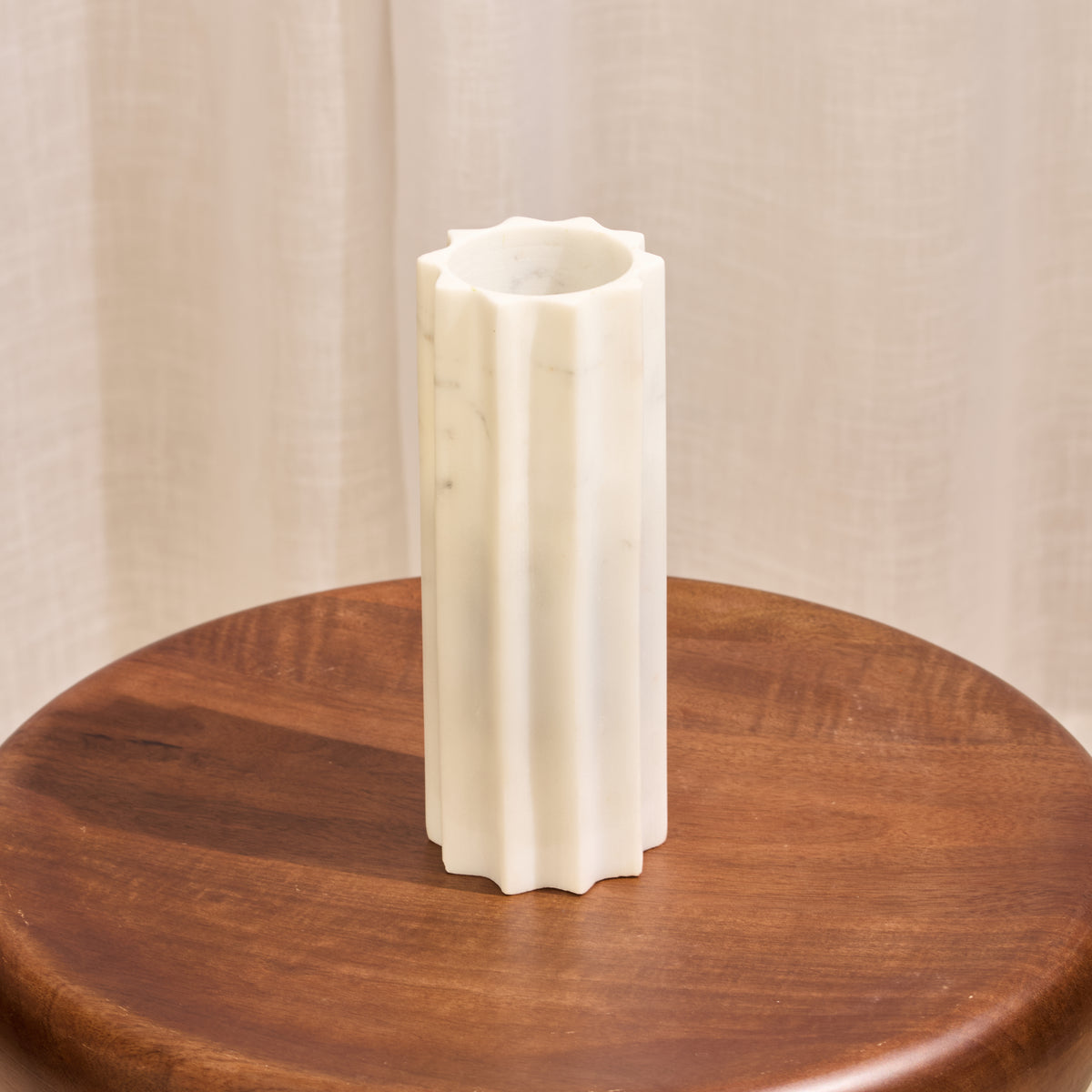 Fluted Marble Vase