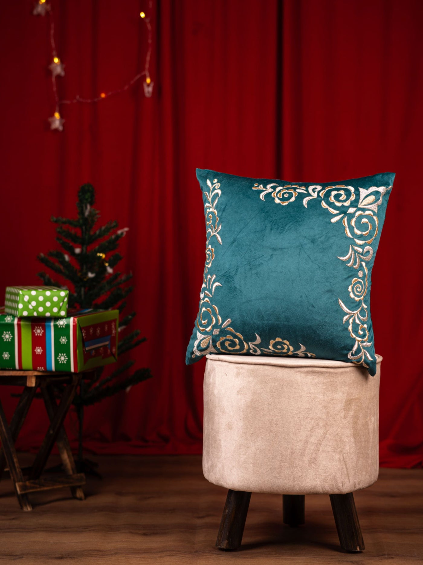 Teal Majestic Cushion Cover