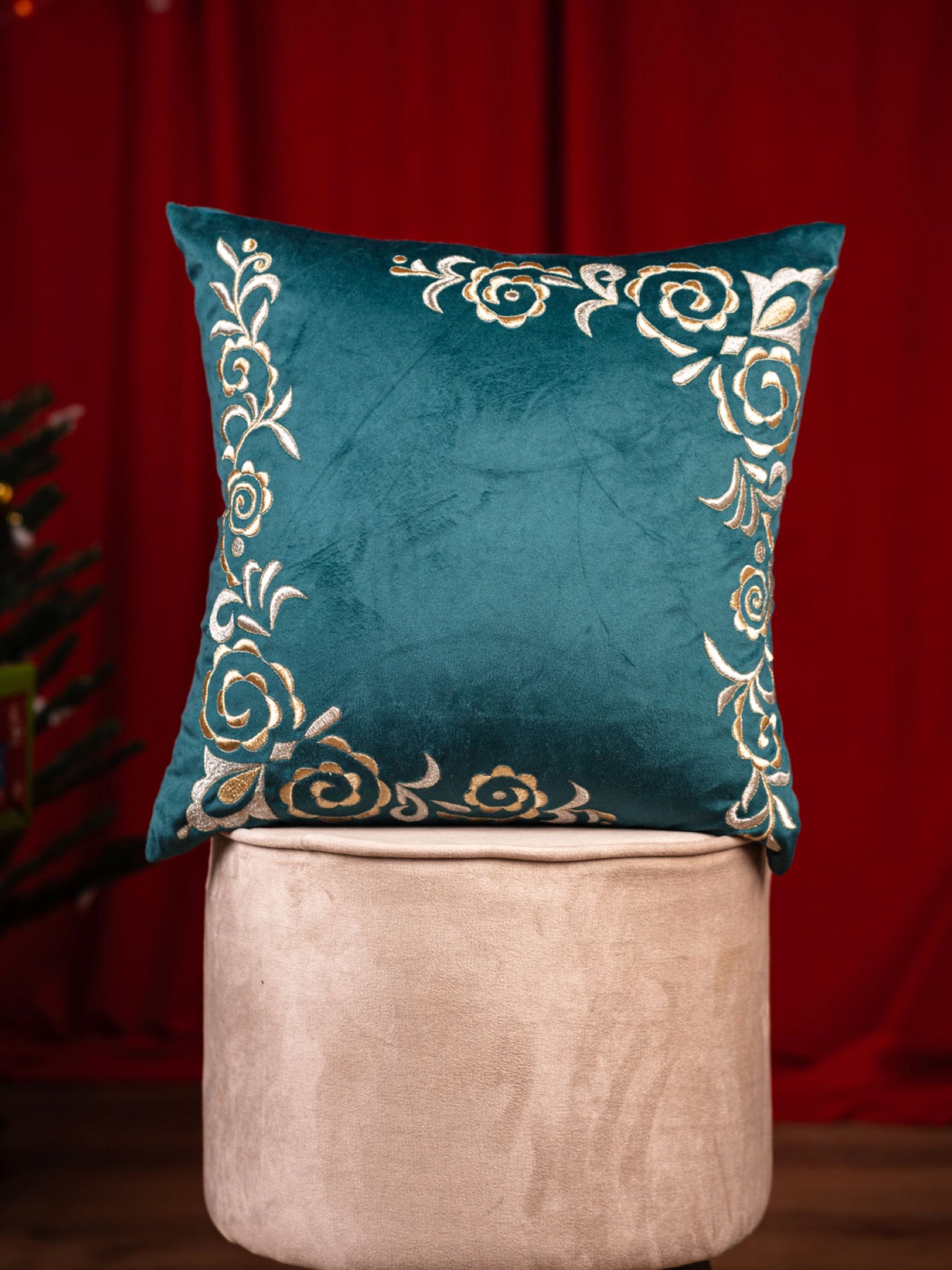 Teal Majestic Cushion Cover