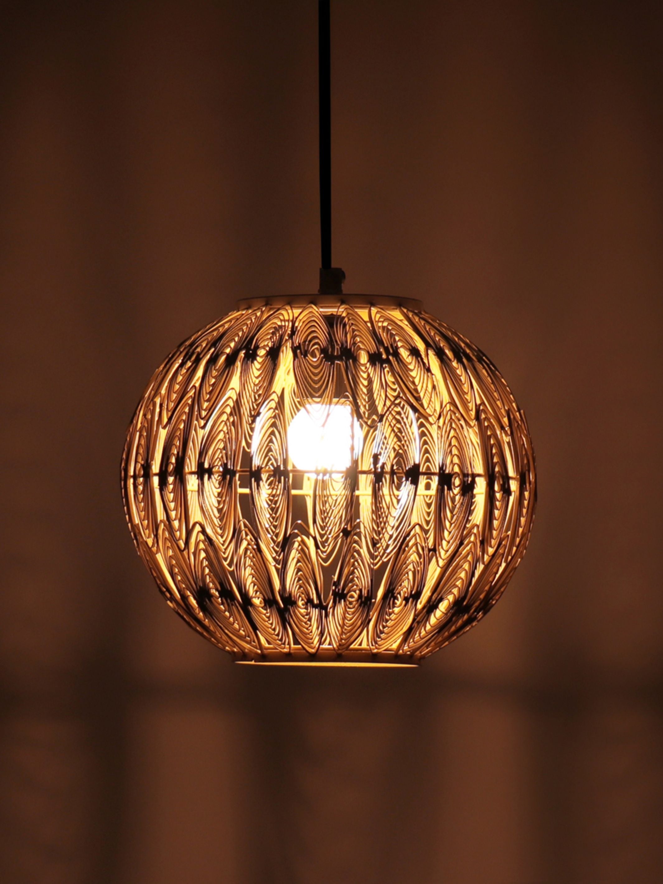 Tena Round Quilled Hanging Lamp