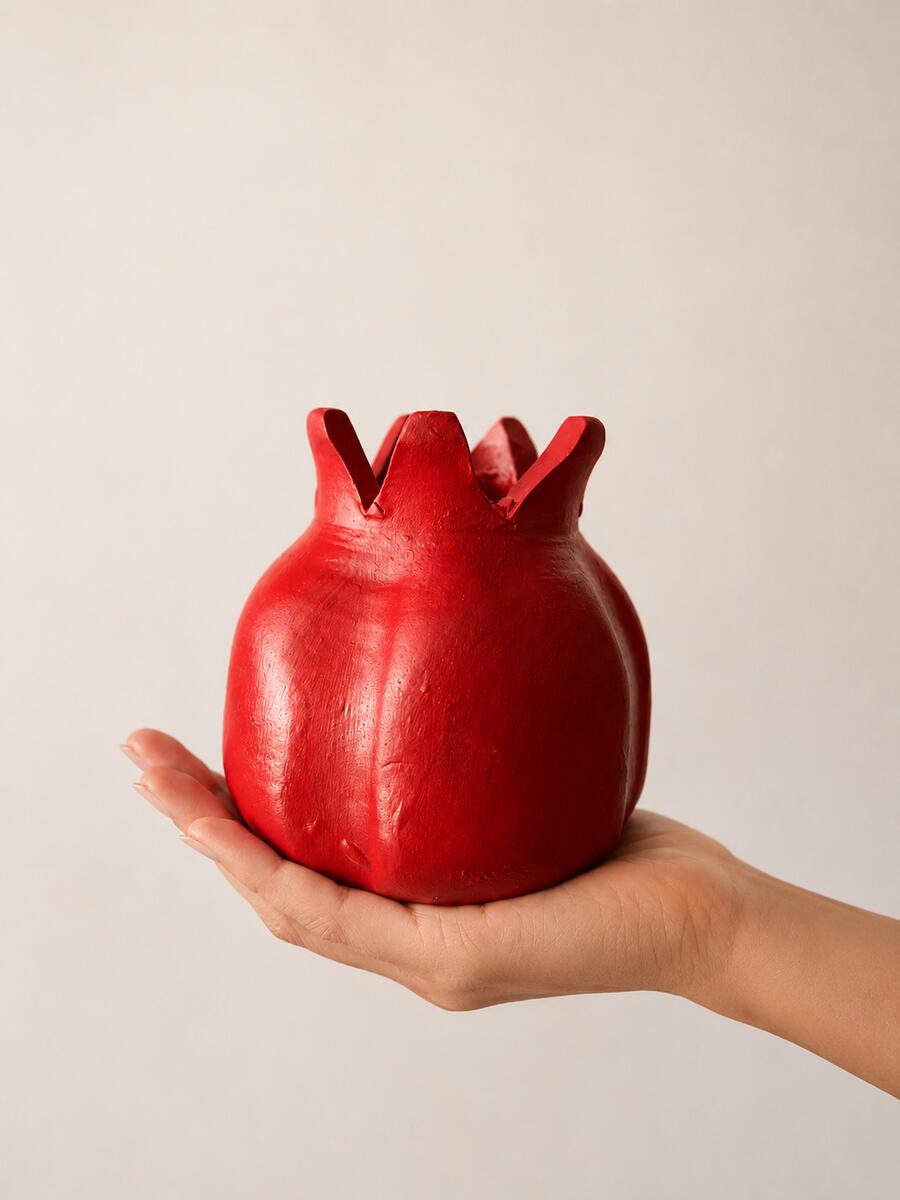 Handmade Terracotta Pomegranate Showpiece