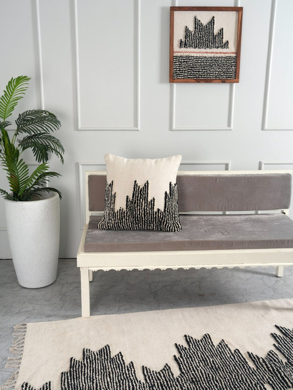 Tufted Cushion Cover - Textured Kilim