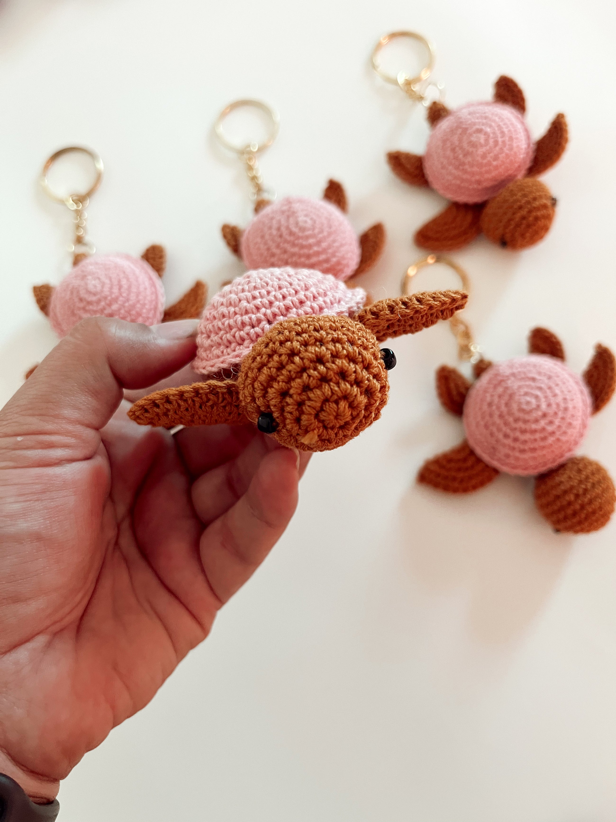 Crochet Turtle Bag Charm - Product Image 