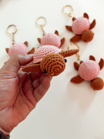 Crochet Turtle Bag Charm