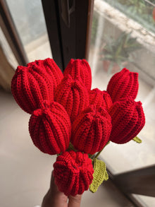 Crochet Red Tulip