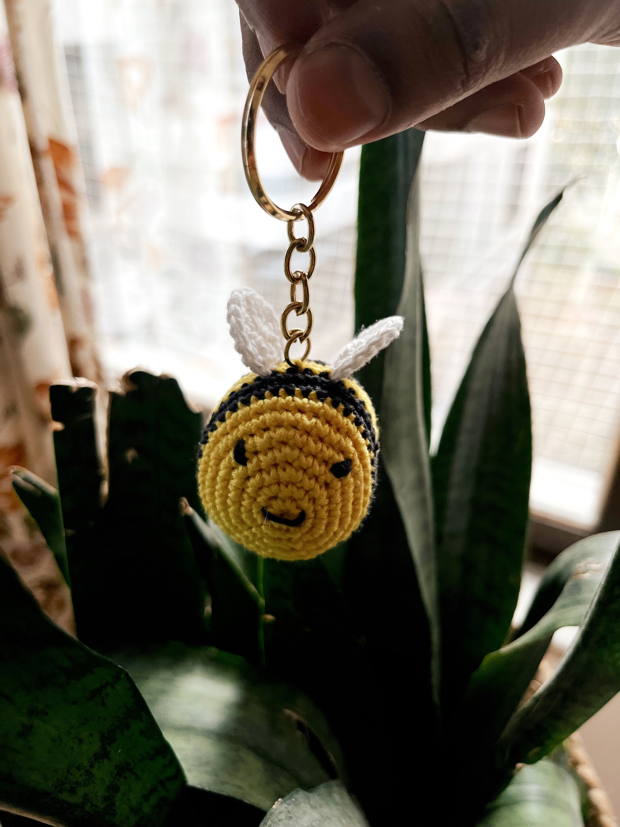 Crochet Bee Keychain