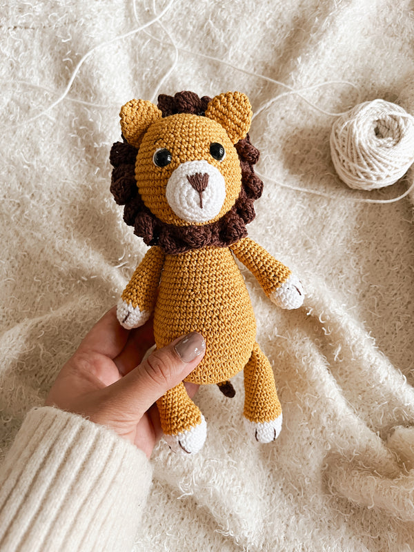 Crochet Lion and Rattle set