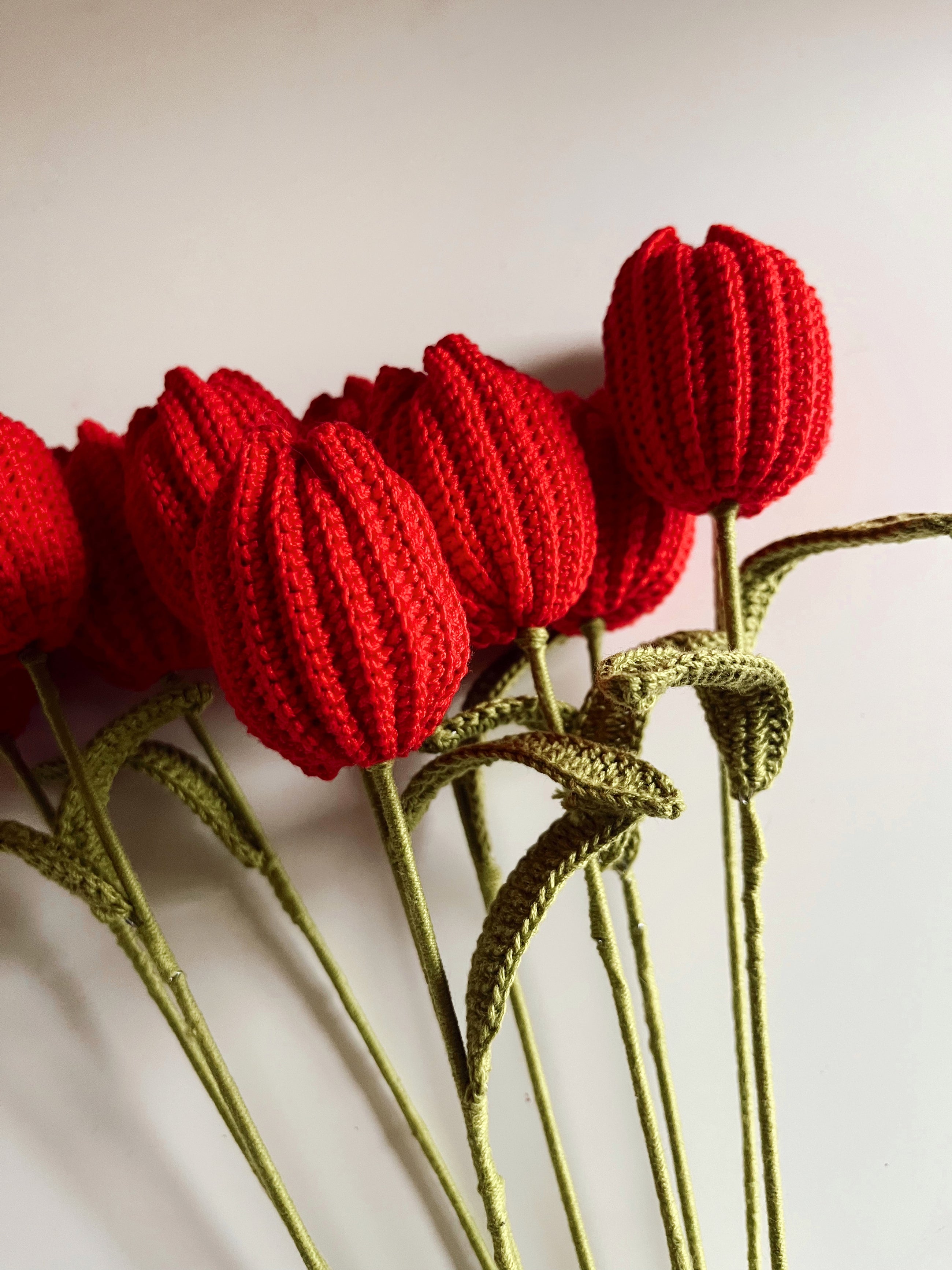 Crochet Red Tulip