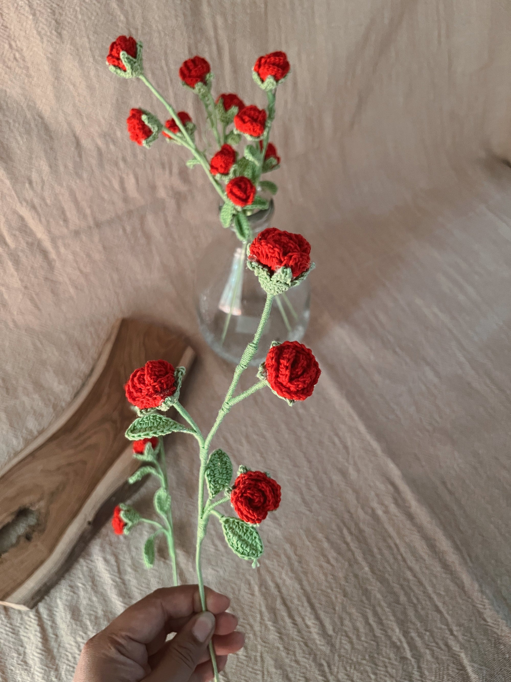 Red Mini Rose Set of 2