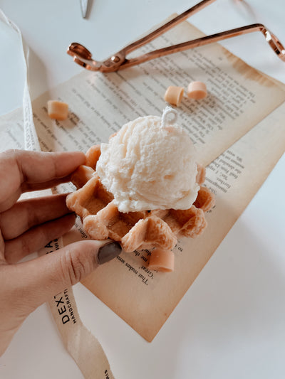 Waffle Icecream Dessert Candle