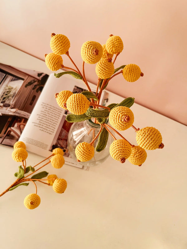 Crochet Fruit Decor Stick