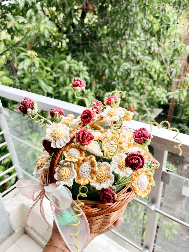 Crochet Flower Basket