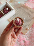 Tealight Candles set of 6-Golden Flower Design