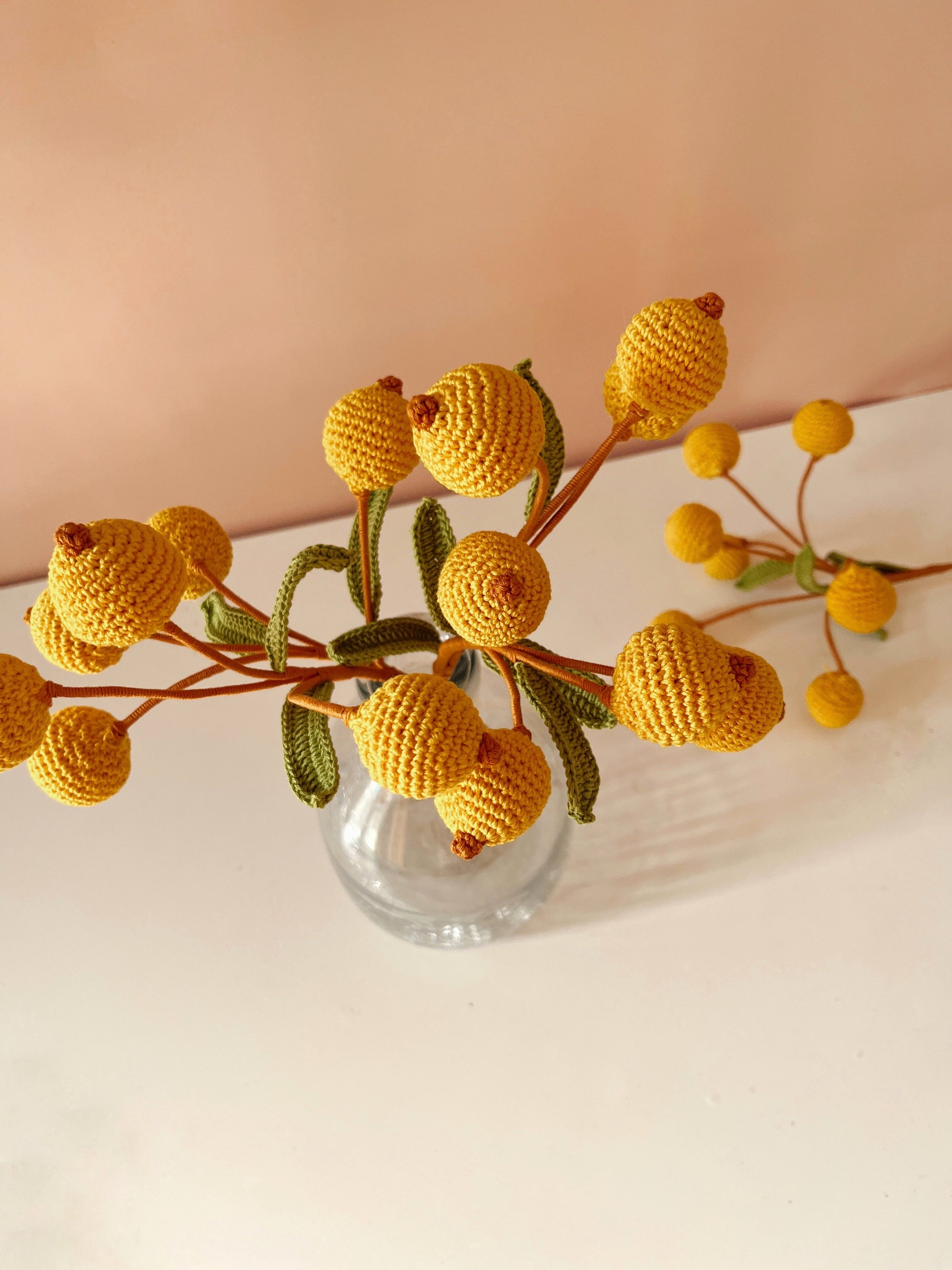 Crochet Fruit Decor Stick