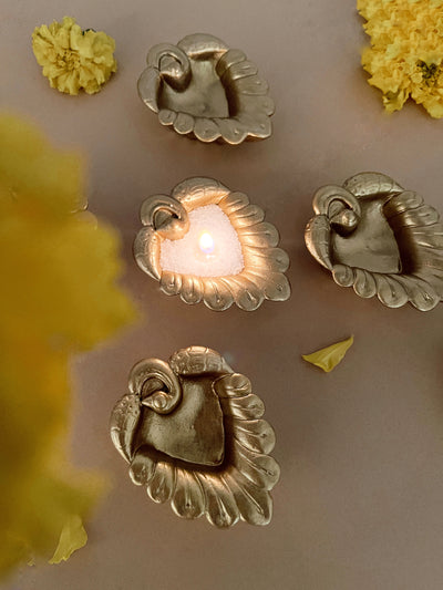 Peacock Diya set of 3