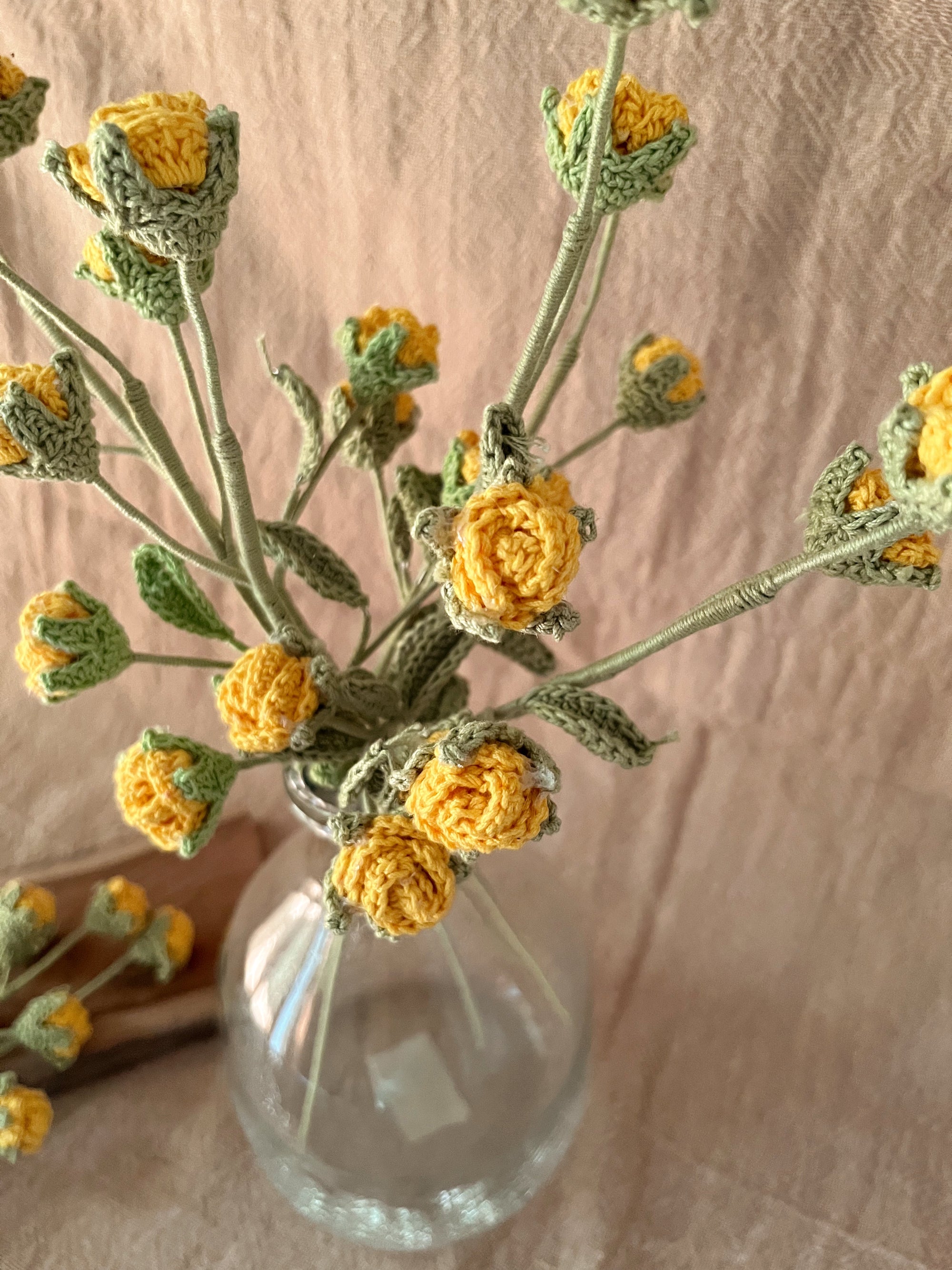 Yellow Mini Rose set of 2