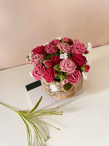 Crochet Rose Basket