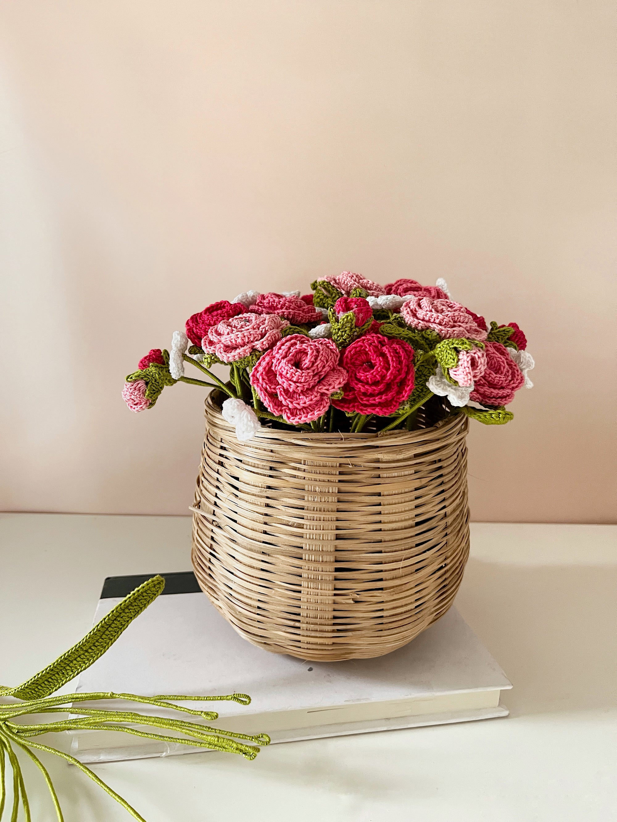 Crochet Rose Basket