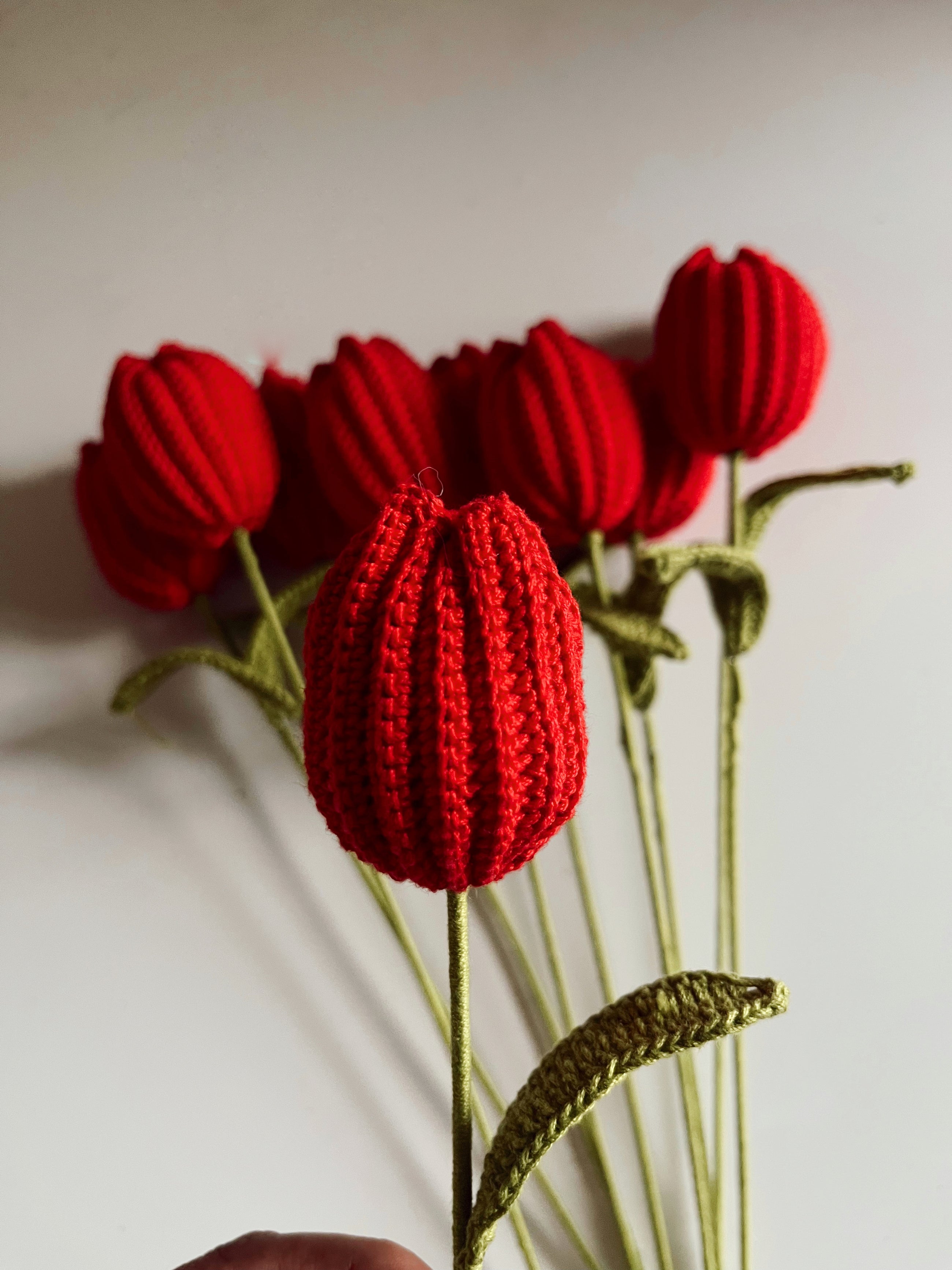 Crochet Red Tulip