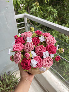 Crochet Rose Basket