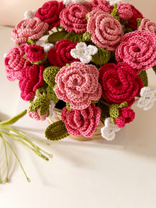 Crochet Rose Basket