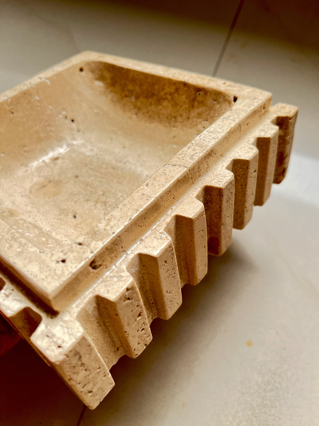 Travertine Decor Tray