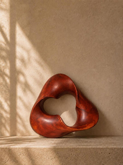 The Trinity Knot – Abstract Wooden Centerpiece & Shelf Decor