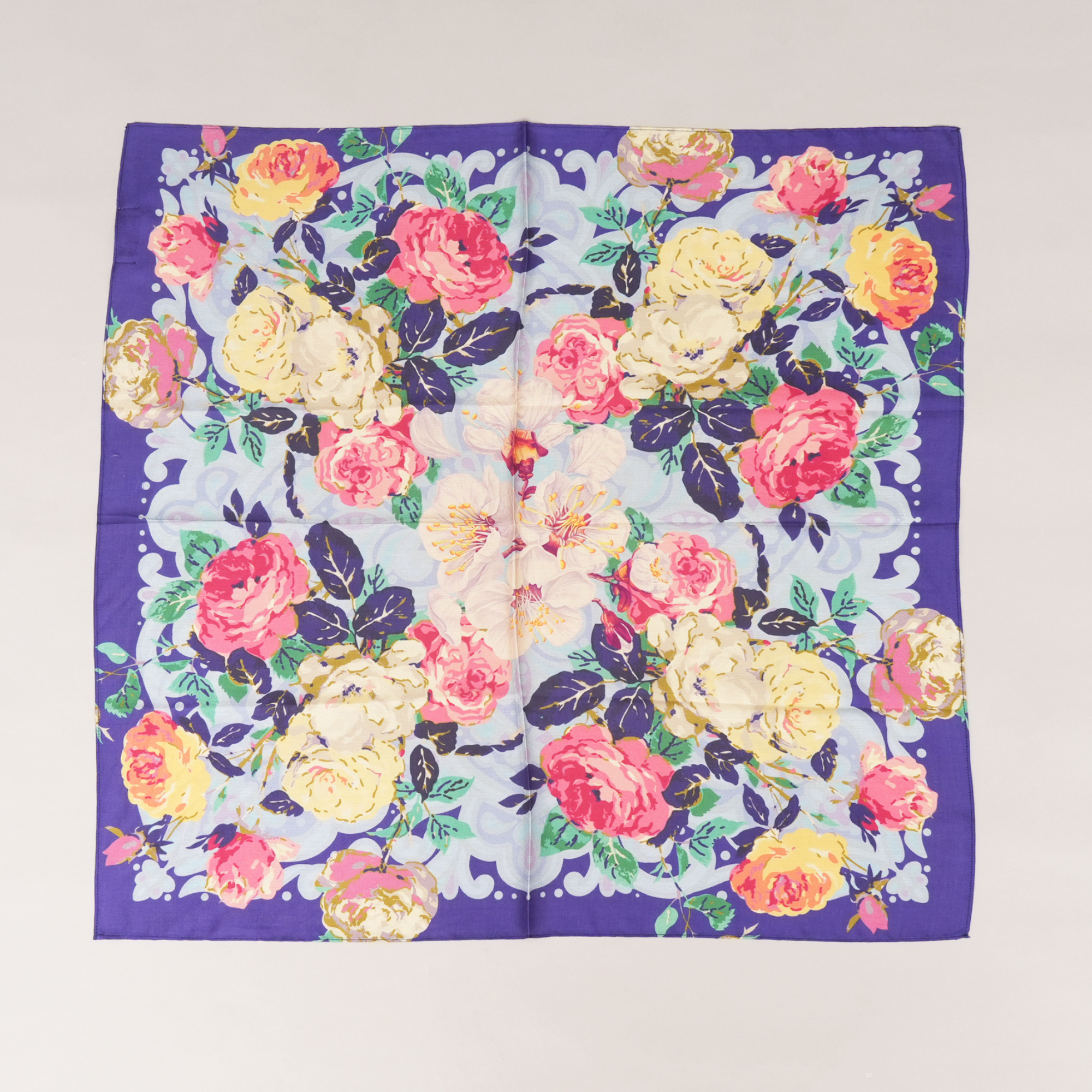 Enchanted Petals-Mulberry Silk Scarf