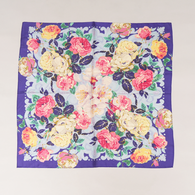 Enchanted Petals-Mulberry Silk Scarf
