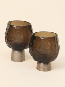 Theia Tealight Holder - Dark Smoke