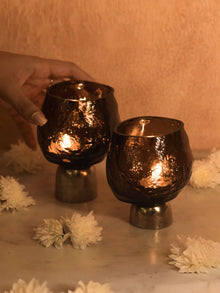 Theia Tealight Holder - Dark Smoke