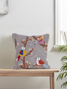 Cushion Cover - Three Birds Embroidered