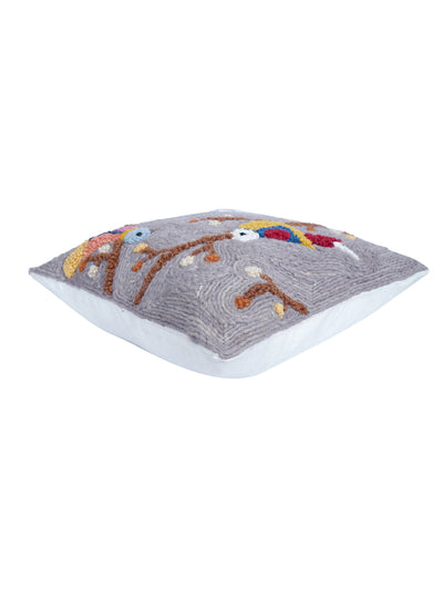 Three Birds Embroidered Cushion
